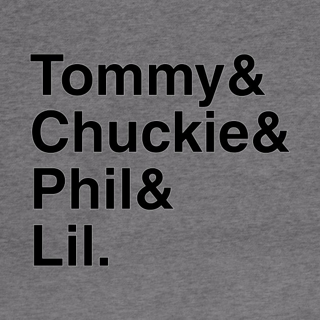 Rugrats - Tommy & Chuckie & Phil & Lil. (Black) by foozler